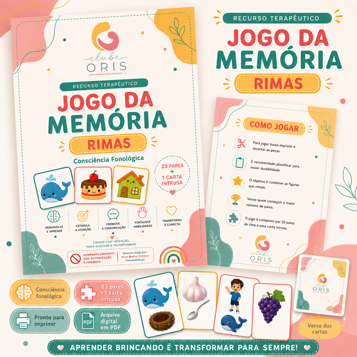 Jogo da Memória - Rimas